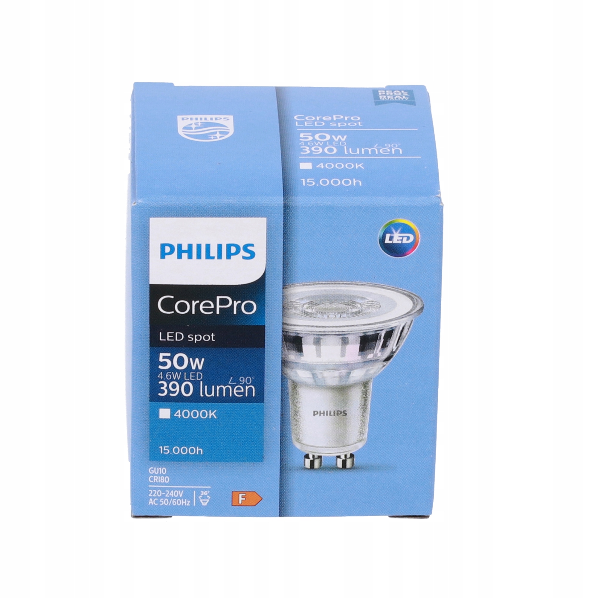

Żarówka Led 4,6W (50W) Nw 4000K 36' GU10 Philips