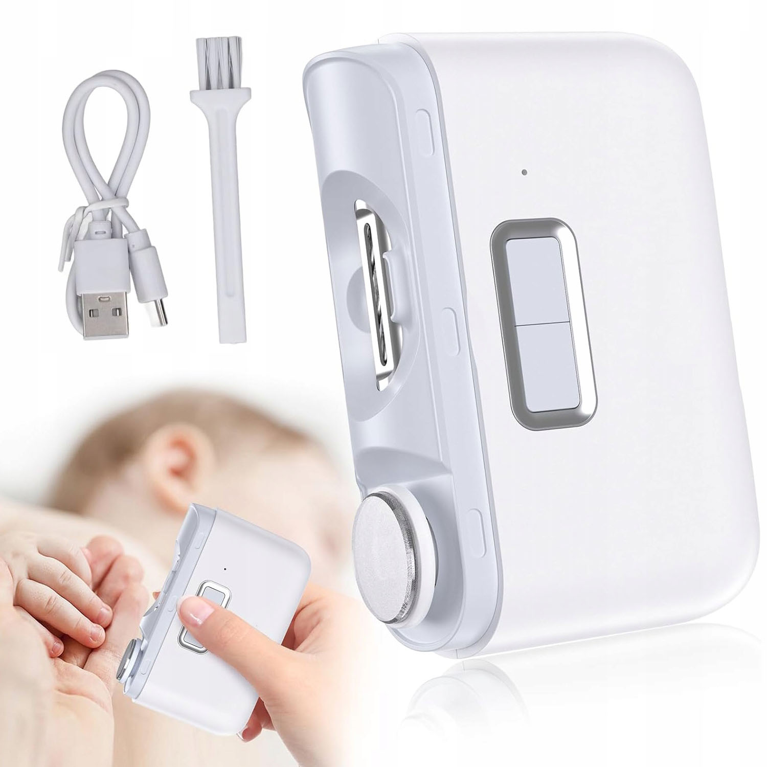 Elektrický Kleštičky Na Nehty Leštička 2V1 S Led Světlem