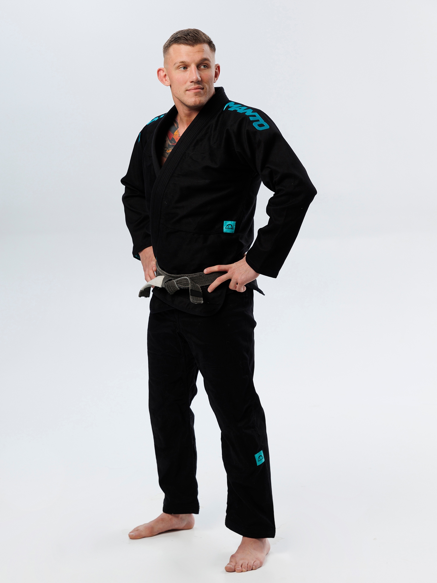 MANTO Kimono Do Bjj Gi X5 Czarno Turkusowe A2 Rodzaj kimono