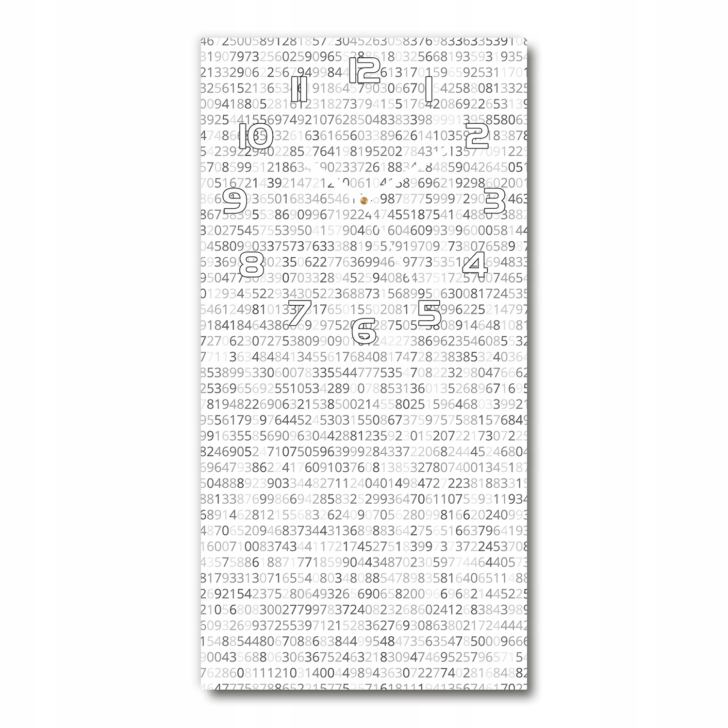 

Nowoczesny zegar ścienny Kod binarny 30x60 pionowy