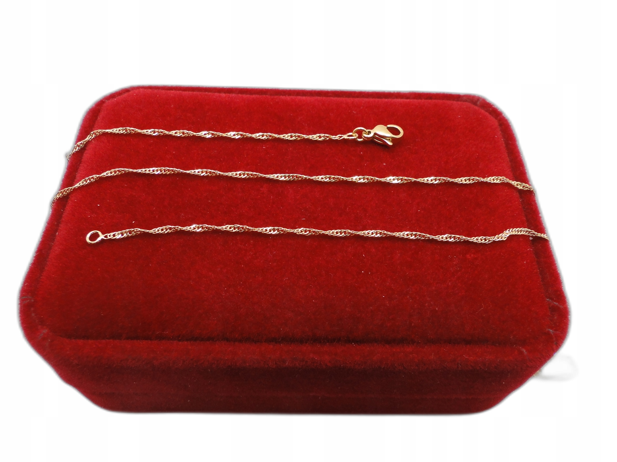 Złoty łańcuszek singapurka stal chirurgiczna 50cm EAN (GTIN) 5703578548725