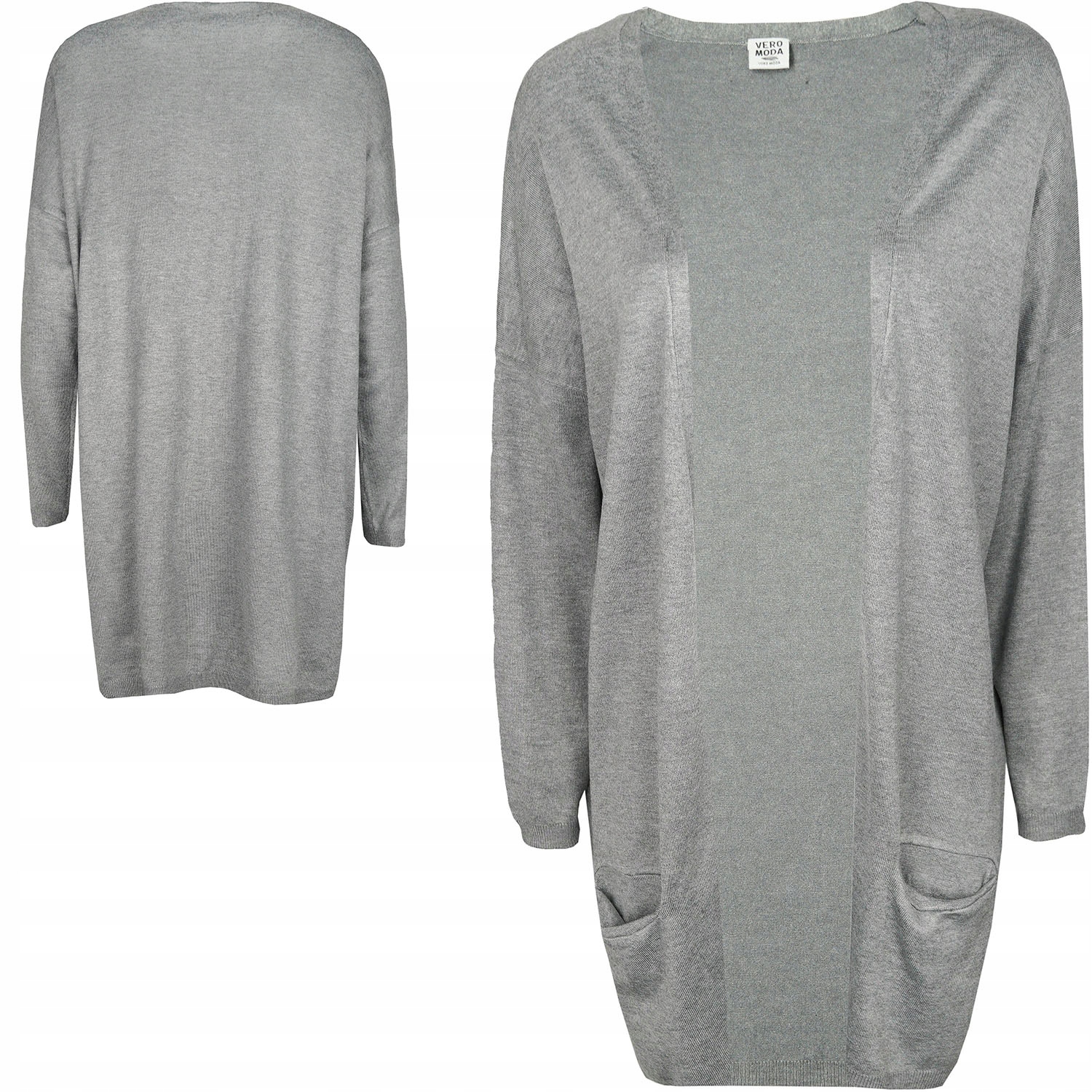 

Vero Moda Kobiecy Szary Sweter Narzuta 40
