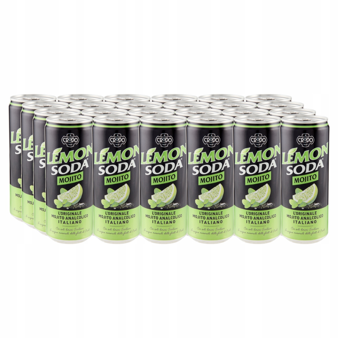 Levně Mojito Soda 24x330ml Italský šumivý nápoj mohito