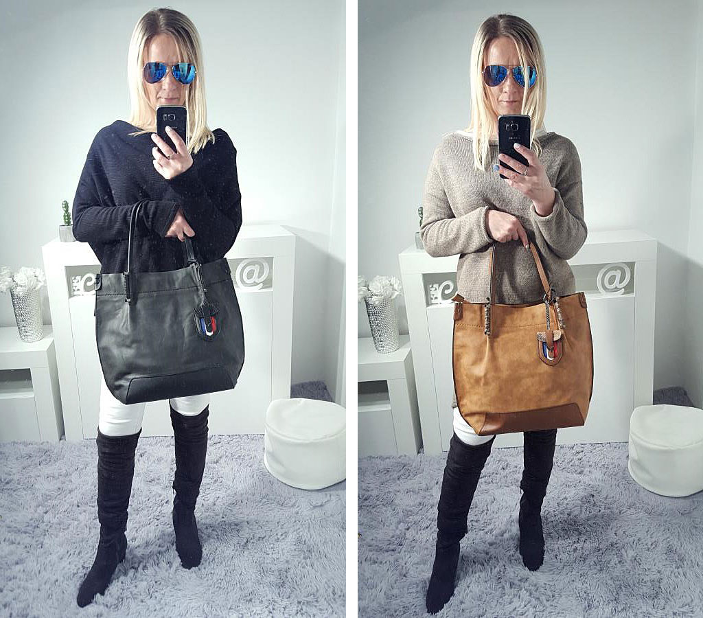 

Duża Torebka Shopper Bag Torba Zarka Brelok France