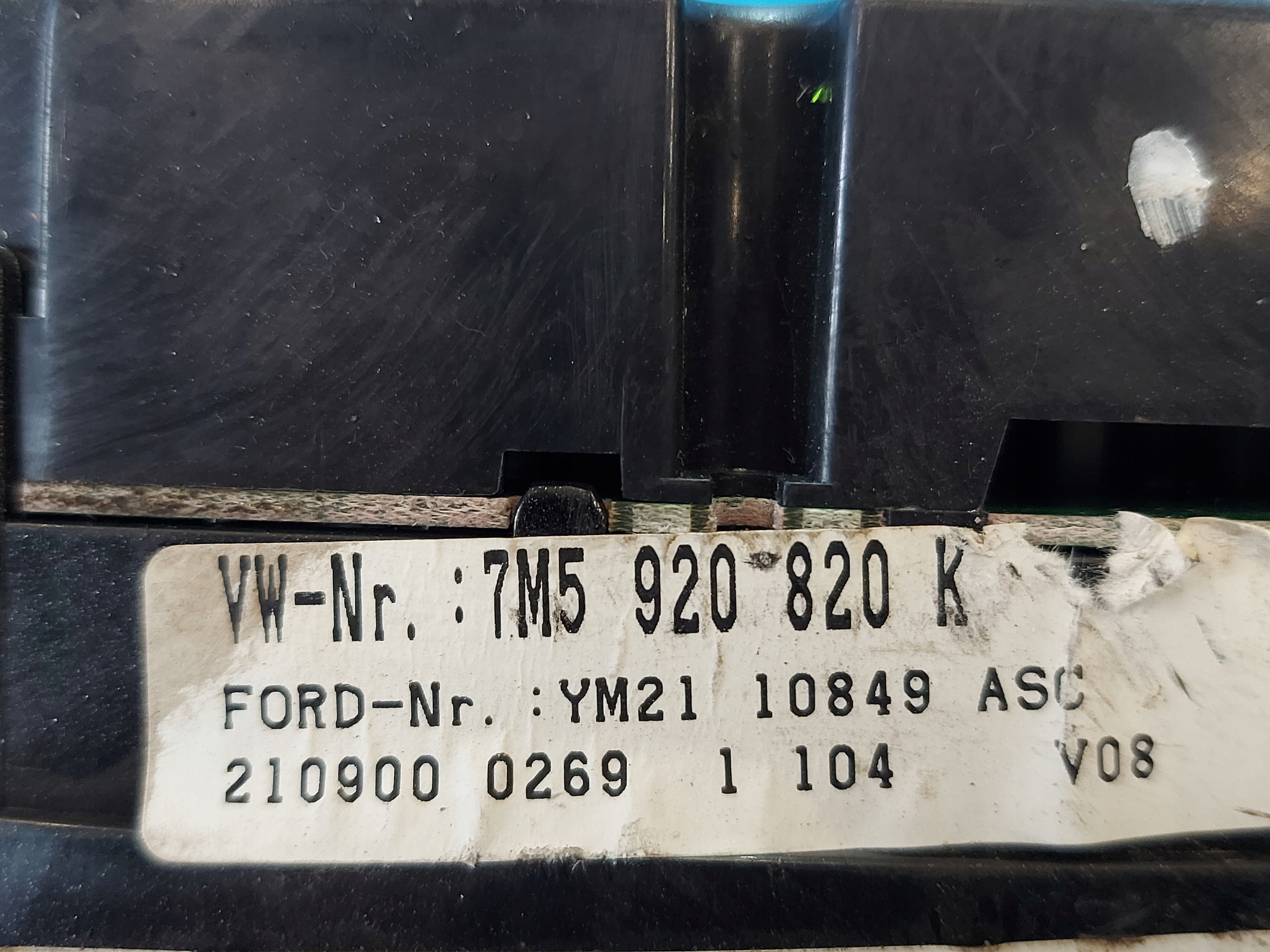 dials clock FORD GALAXY and LIFT 1.9 TDI 7M5920820K
