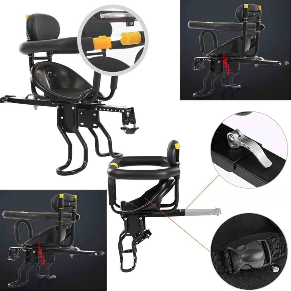 PRZEDNI FOTELIK ROWEROWY ROWER GÓRSKI FOTELIKI STABILNE MOCOWANIE RAMA 25KG Marka bez marki