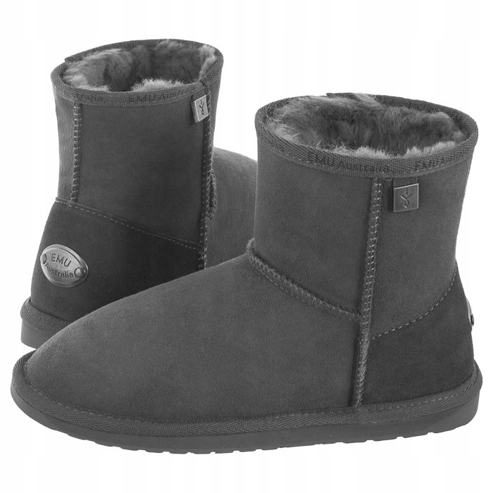 Dámské zimní Kotníkové Boty Emu Platinum Stinger Slim Mini Charcoal WP20003