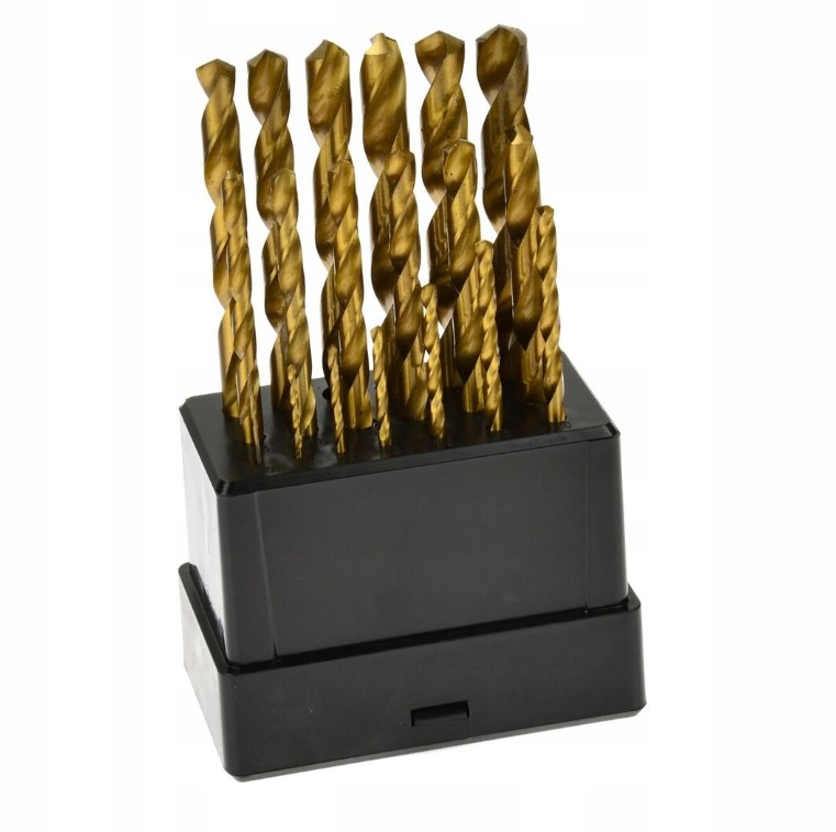 

Wiertła Do Metalu 1-10 mm Tytanowe Zestaw 19 Szt