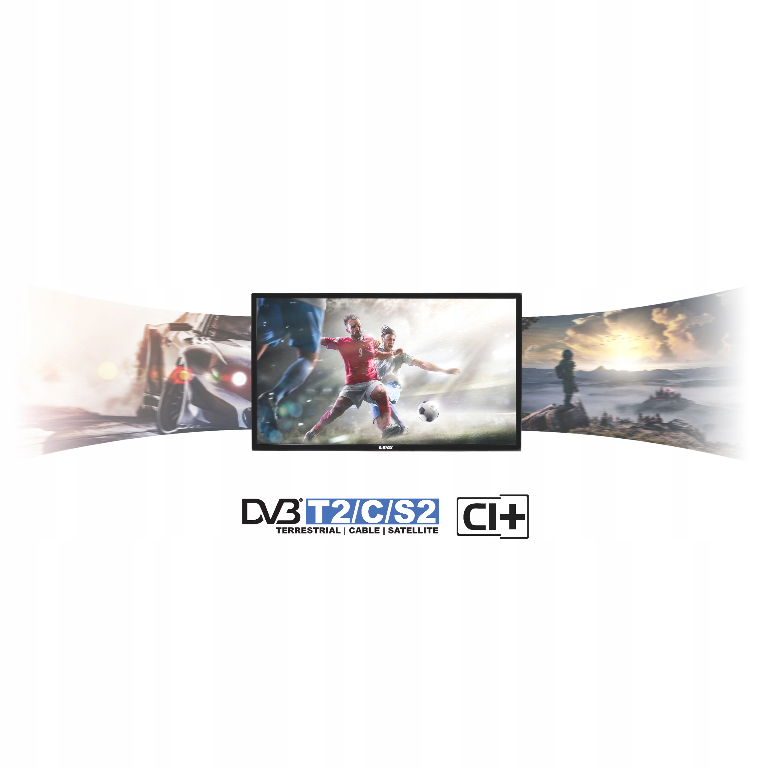 Telewizor LED Emax E390HX-V3 39" HD Ready DVB-T2/HEVC USB Rozdzielczość ekranu (px) 1366 x 768