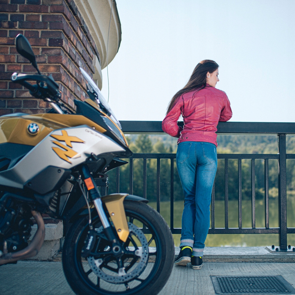 DAMSKIE JEANSOWE SPODNIE motocyklowe W-TEC 3XL Kolor niebieski