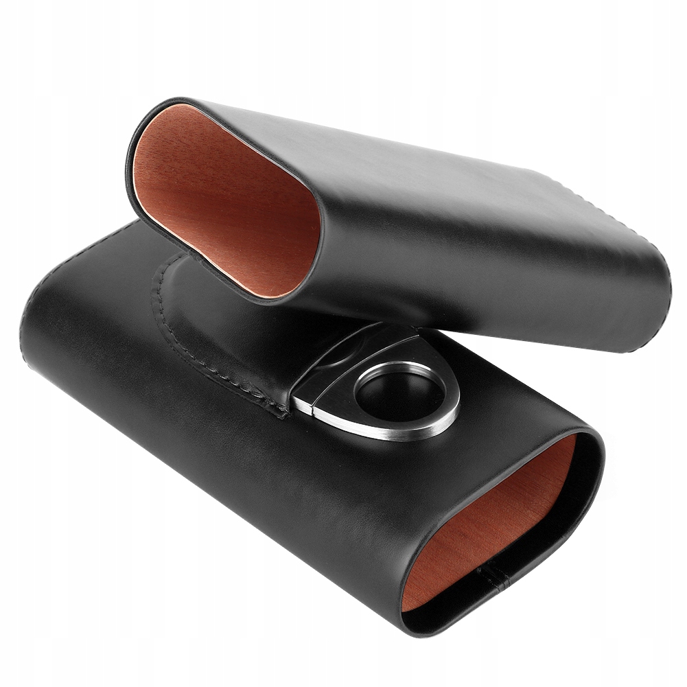 PRZENOŚNE SKÓRZANE ETUI NA 3 CYGARA 16X7,5CM SKÓRA