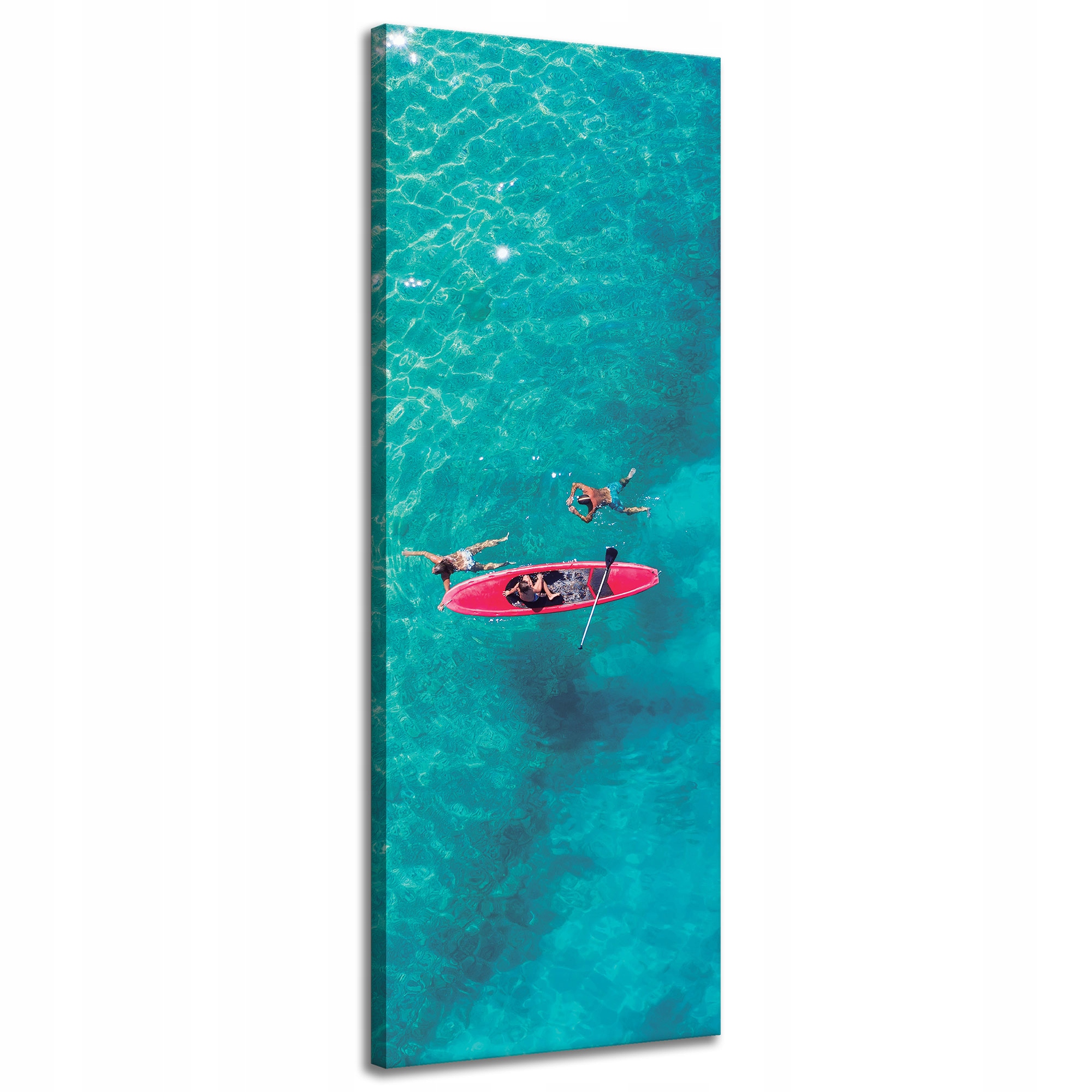 Obraz na plátně Kajak Lidé Slunce Voda Dovolená 40x120 cm