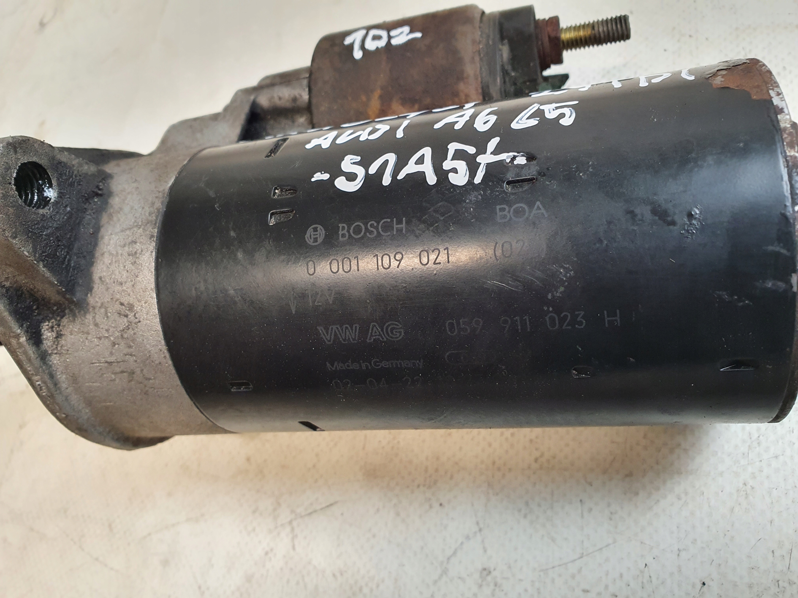 starter BOSCH 0001109021 10z. AUDI A6 C5 2.5TDI 02r.