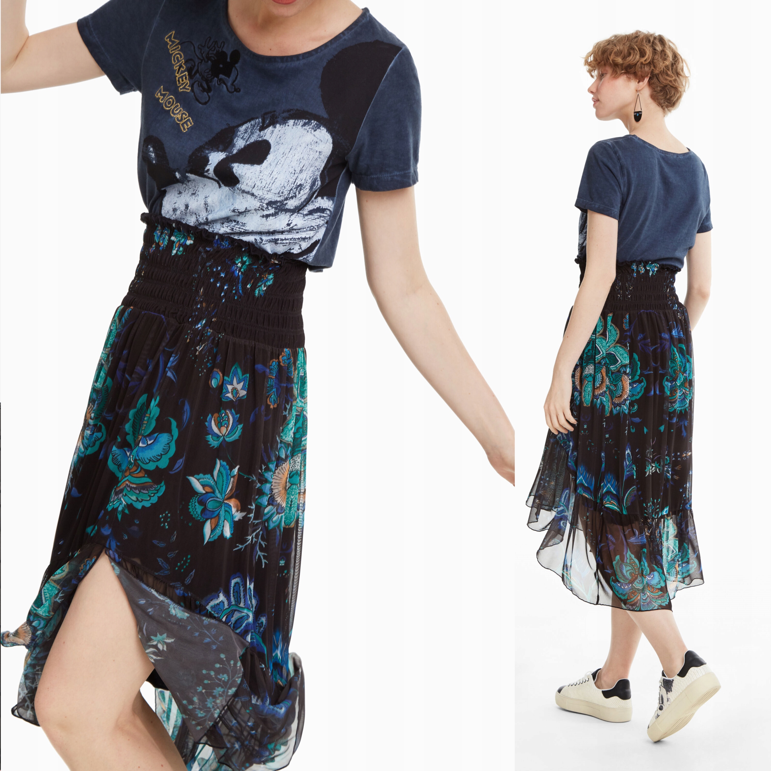 Sukně Květinová Sukně Boho Květiny Desigual L 40