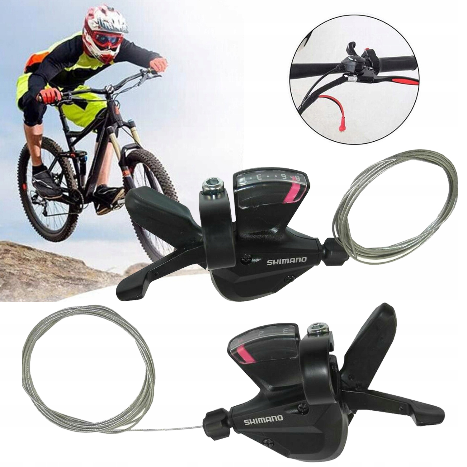 Dźwignia Zmiany Biegów 8/24 Prędkości Roweru, Zestaw Do Rowerów Górskich