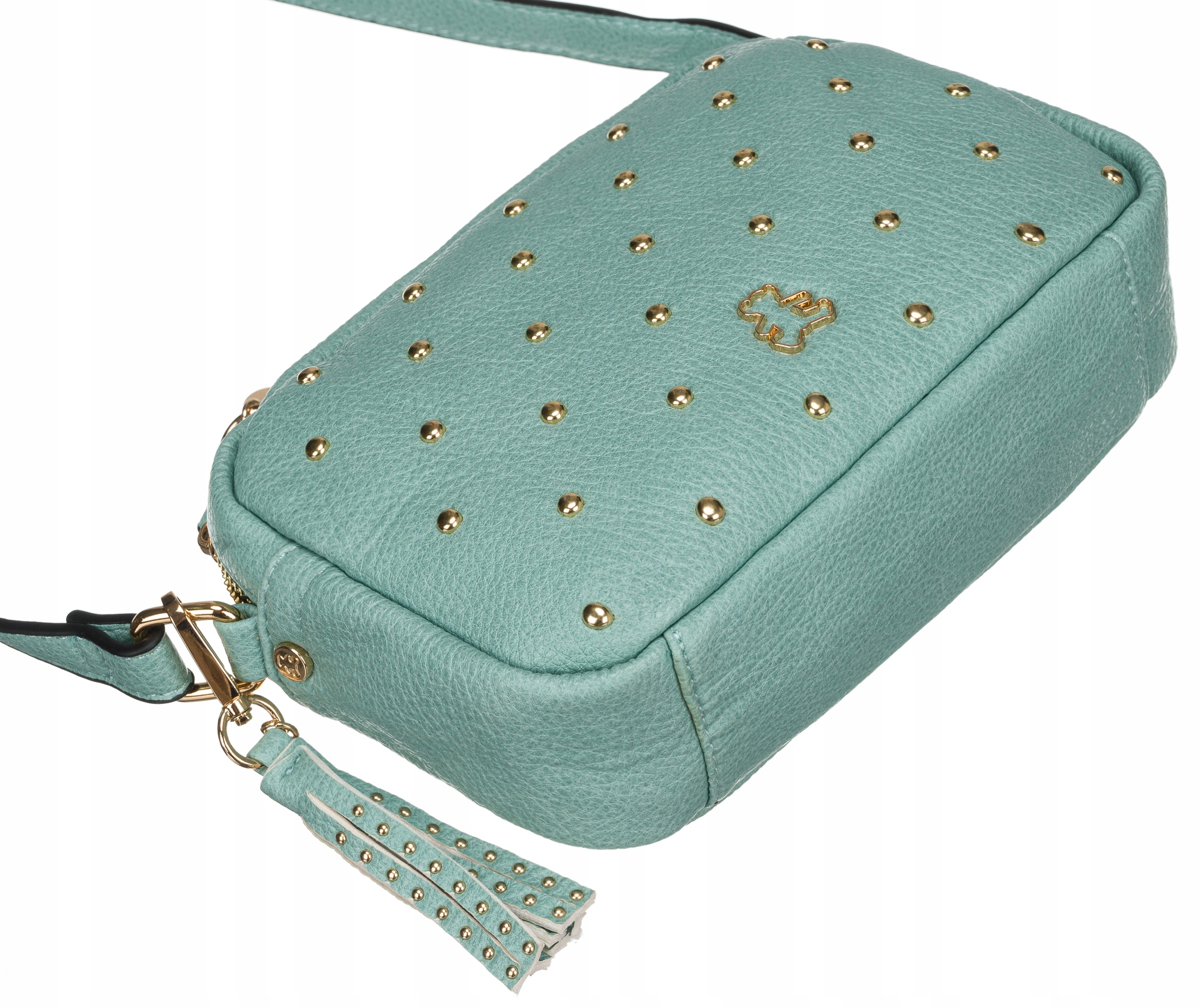 Lulu Castagnette torebka damska pastelowa listonoszka Model TRESOR MENTHE