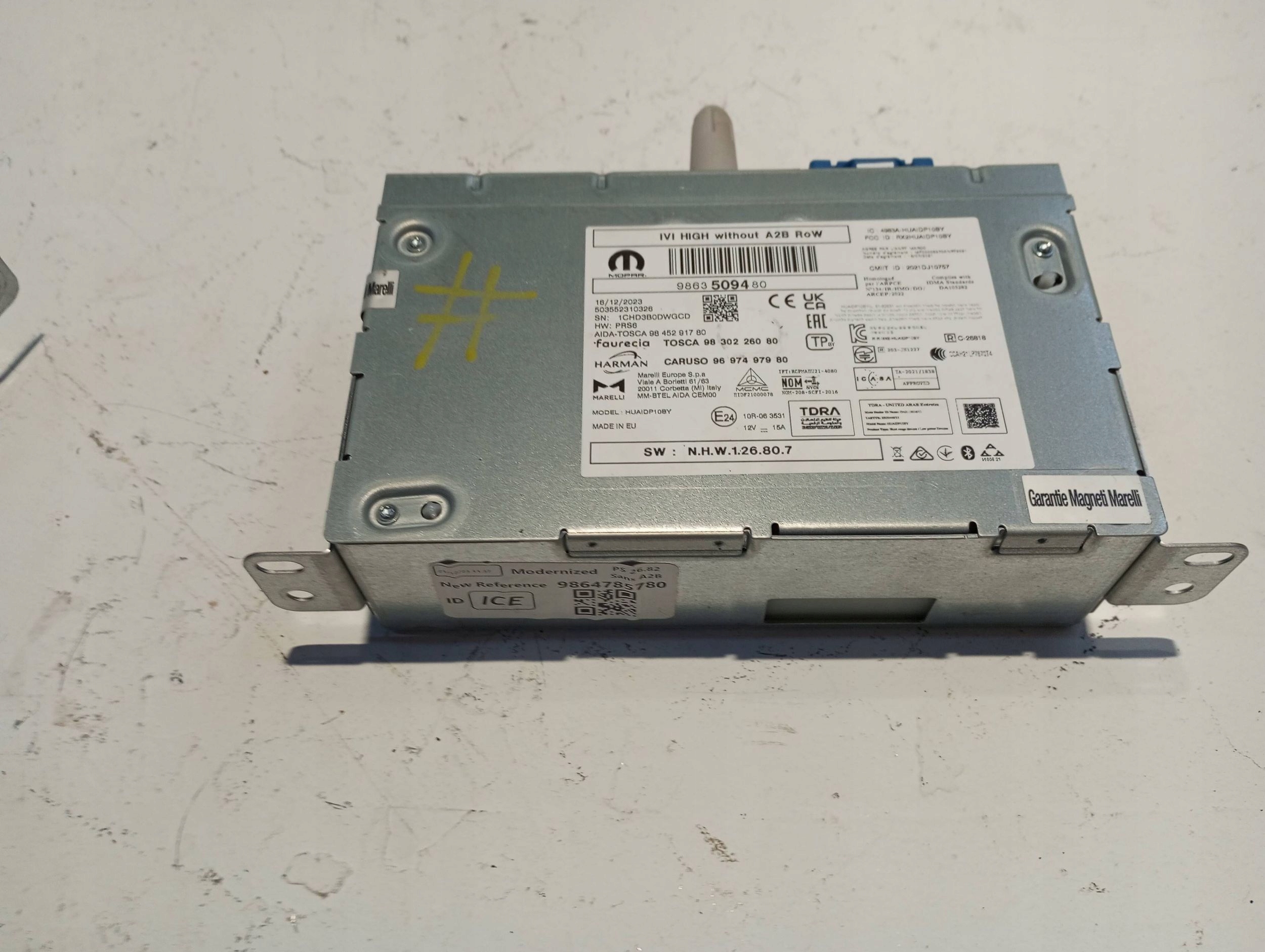 control unit module RADIA NAVI PEUGEOT 308 T10 9863509480