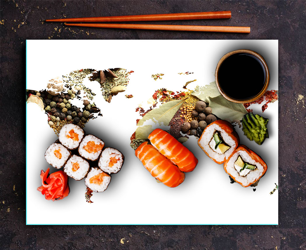 SZKLANA DESKA DO KROJENIA 30x22 PRZYPRAWY SZKŁO HARTOWANE Szerokość produktu 30 cm