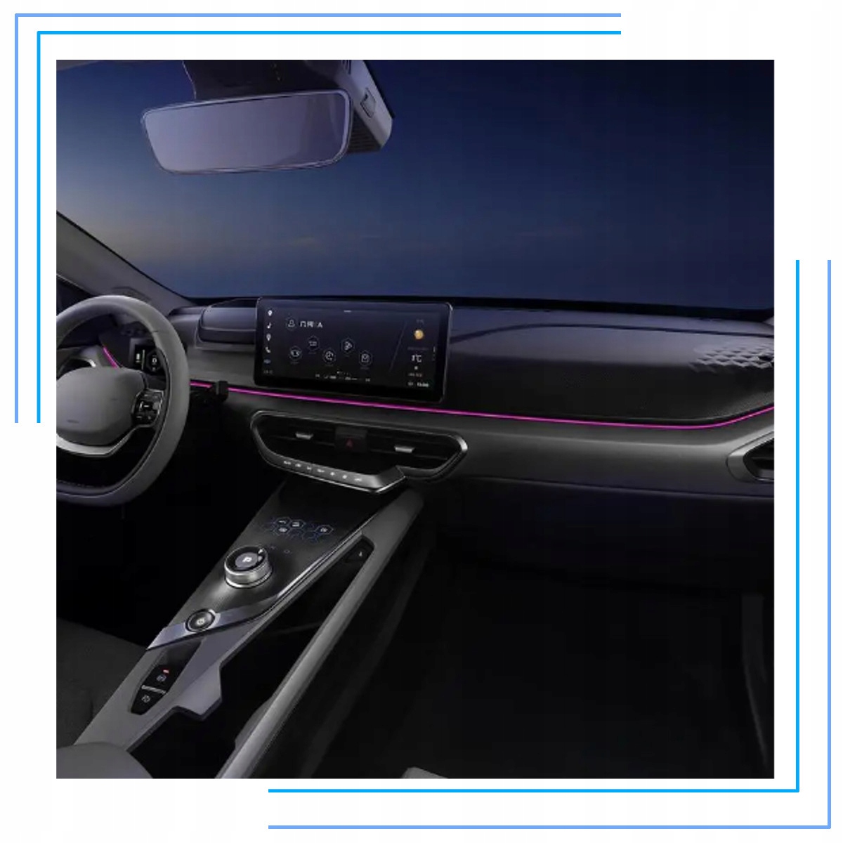 ŚWIATŁOWÓD EL WIRE RGB 7w1 OŚWIETLENIE WNĘTRZA KABINY SAMOCHODU LED USB 5m Stan opakowania oryginalne