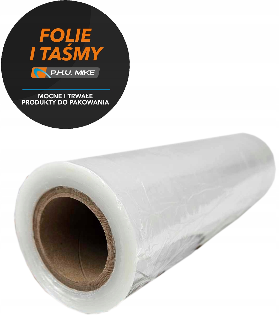 FOLIA STRETCH TRANSPARENTNA SZER. 30CM DŁ. 150M BEZBARWNA WYGODA + NAKLEJKA Marka PHU MIKE