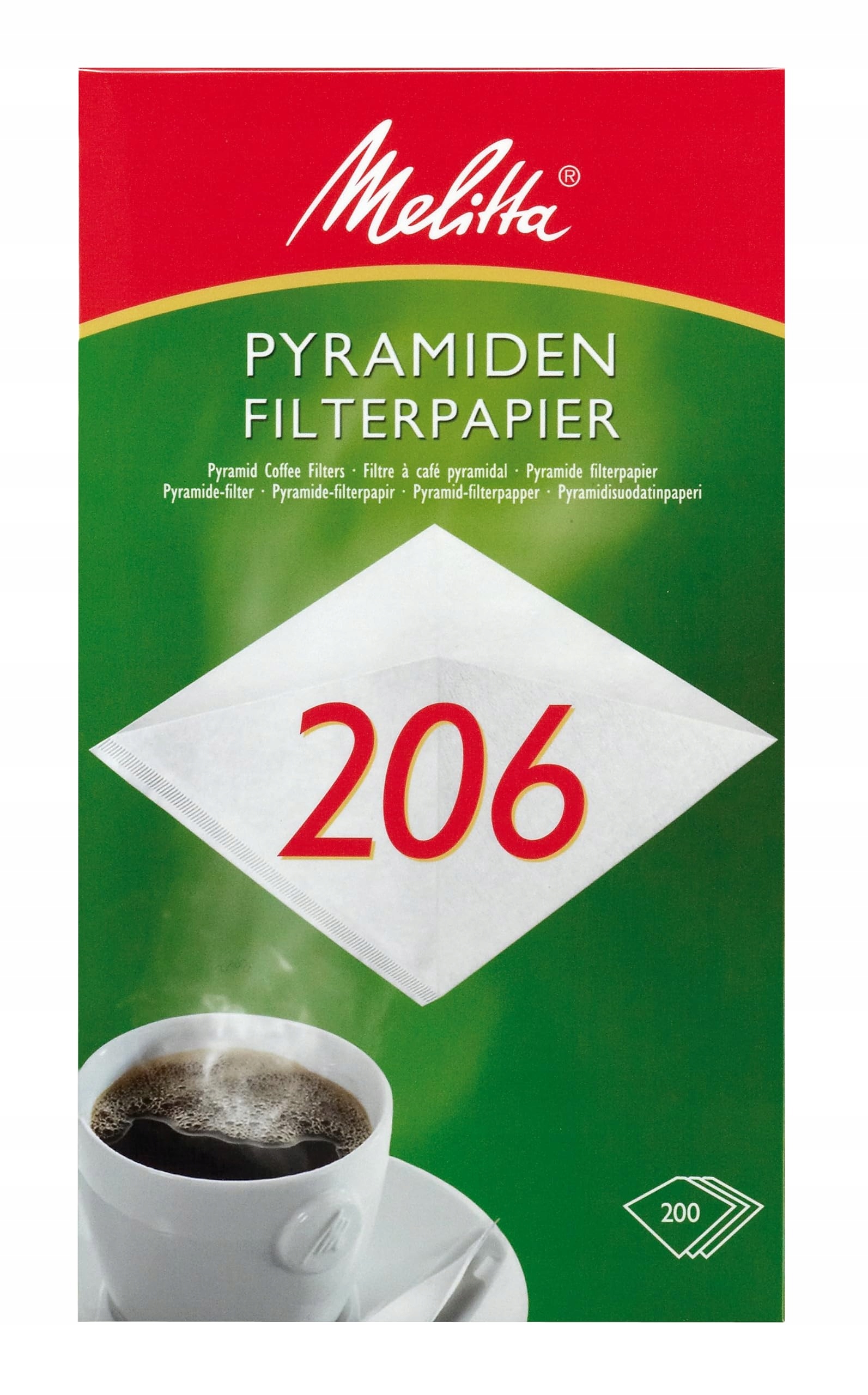 Melitta Filtertüten 206, 1er Pack (1 x 200 Stück)