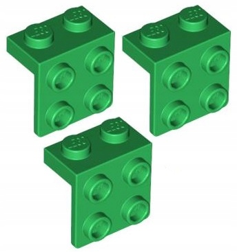 

Lego Pł. Łamana 1x2-2x2 Zielona (44728/6048853) x3