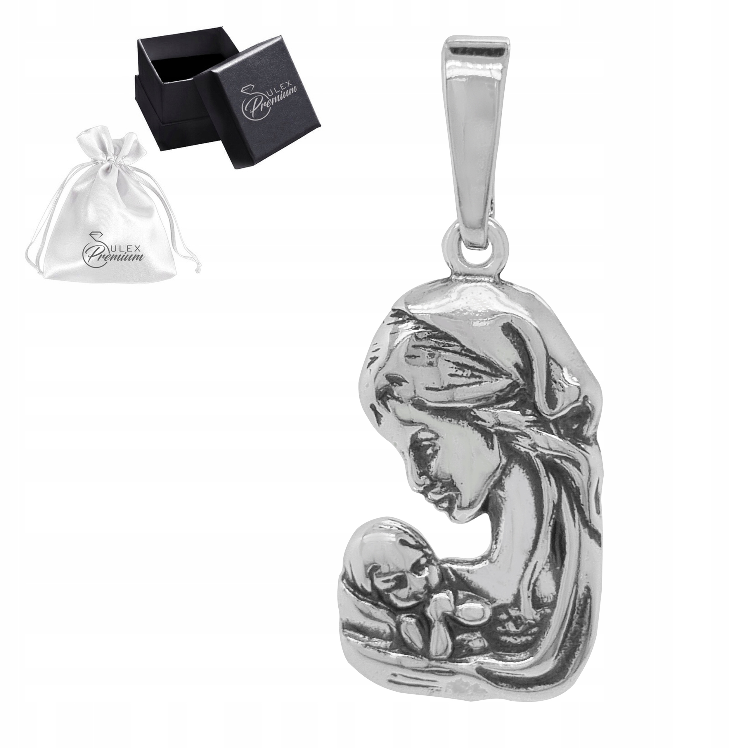 Stříbrný přívěsek Madona Matka Boží s Ježíškem Stříbro ryzost 925