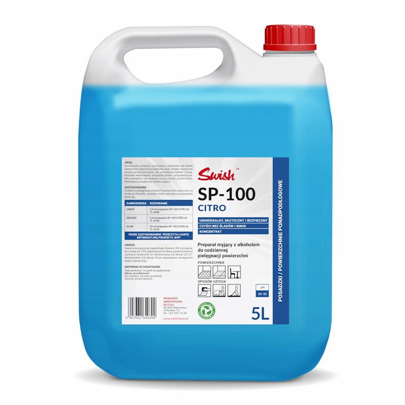 Swish SP-100 Citro – Mycie codzienne, Płyn - 5 l