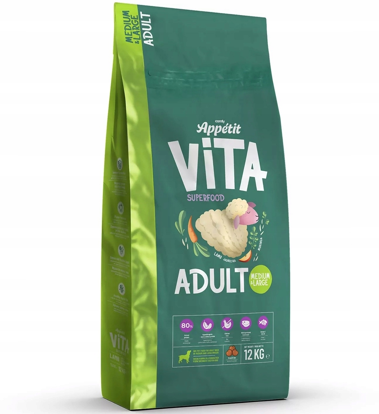 Comfy Appetit Vita Superfood z Jagnięciną Medium & Large Lamb 12KG