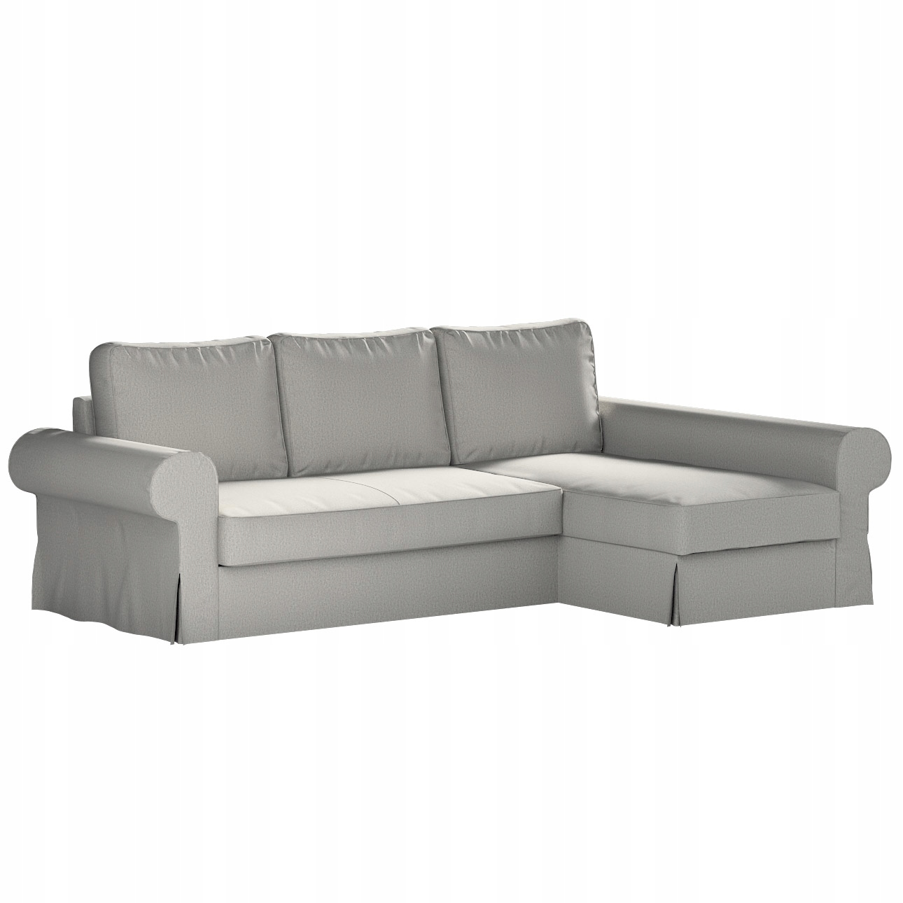 Dekoria potah na rozkládací pohovku Backabro s lehátkem Ikea, šedý