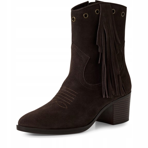 Dámské kotníkové boty s třásněmi Marco Tozzi, velikost vel