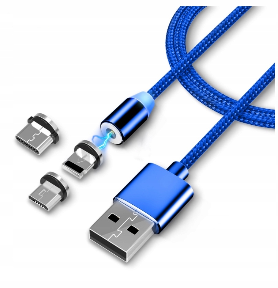 

Kabel Magnetyczny 3w1 Iphone Micro Typ-c New Model
