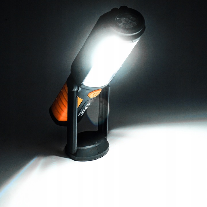 MOCNA LATARKA WARSZTATOWA AKUMULATOROWA LAMPKA LAMPA LED COB HAK MAGNES USB Marka Verke