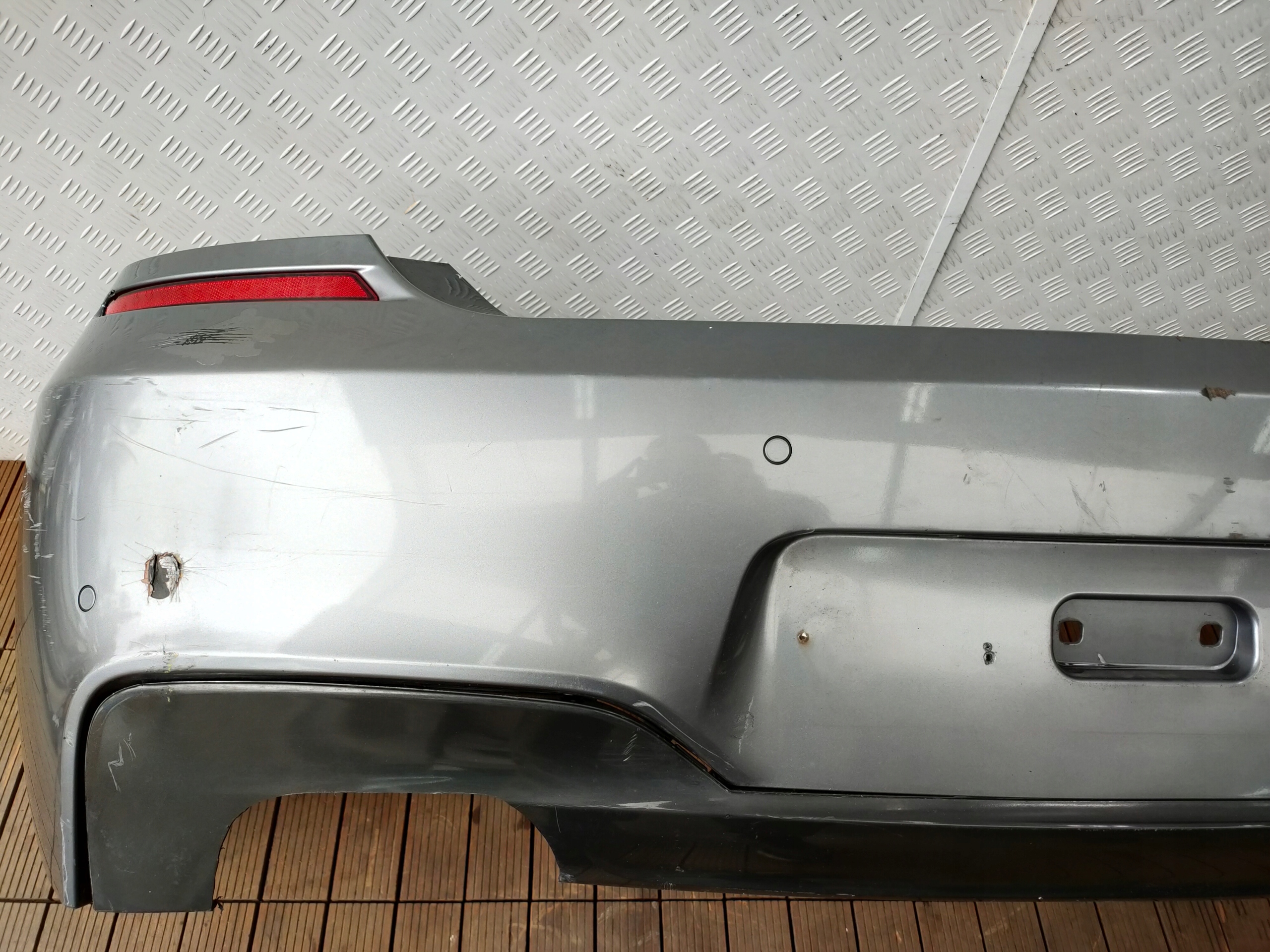 BMW 6 F12 F13 11- bumper rear below PDC rear part diffuser m-packet A52 SPACEGRAU