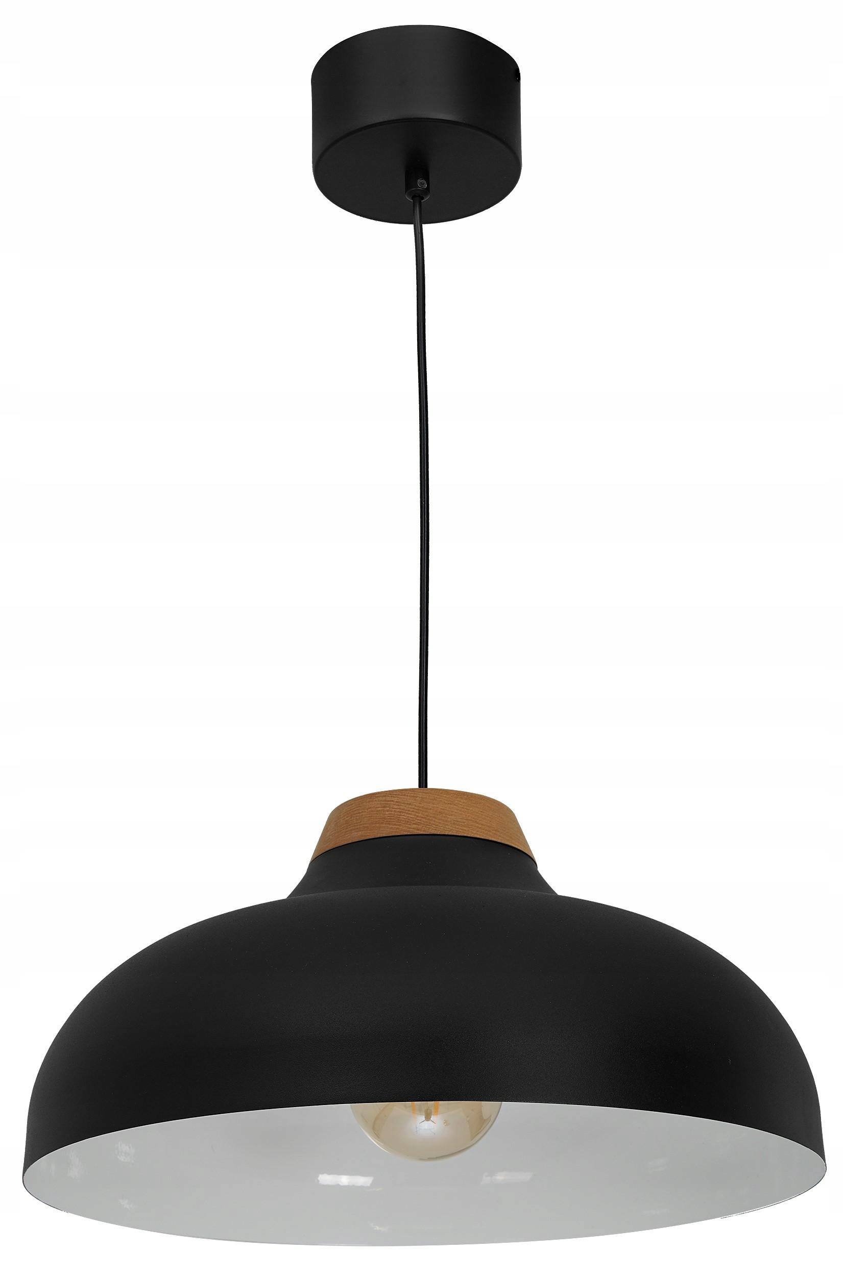 Závesná lampa Burgos Čierna Biela elegantná závesná lampa