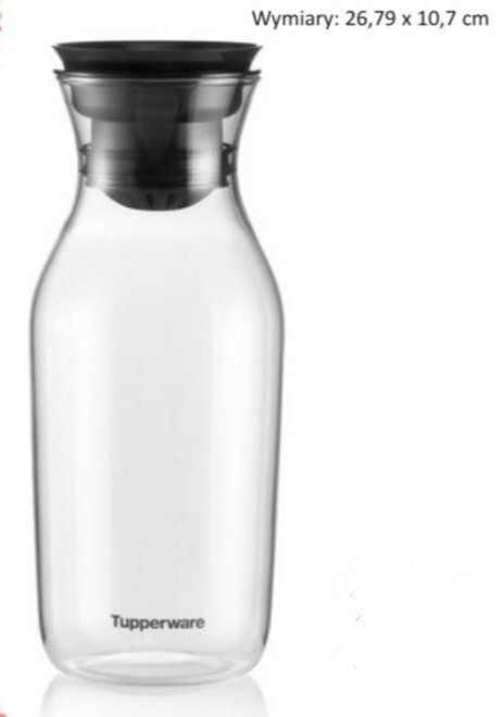 Tupperware Karafka 1,3 l sklenená HydroGlass 360°