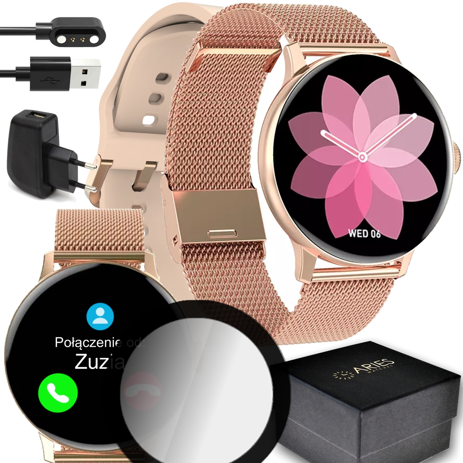 

SmartWatch Damski Ekg ciśnieniomierz Polski BT5.0
