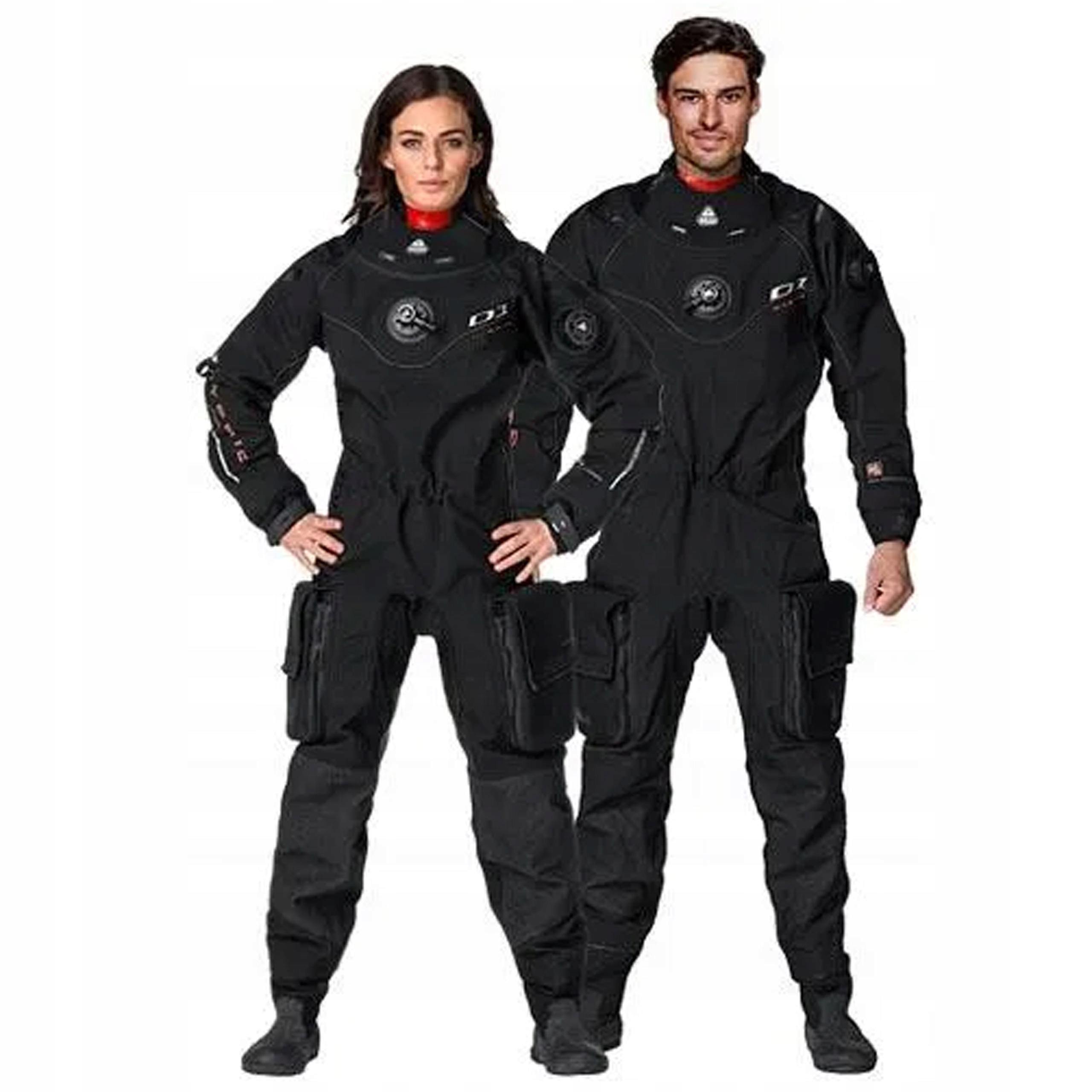 Suchý skafandr Waterproof D1 hybridní s dámským zateplením, černý, velikost L