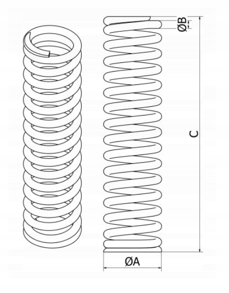 SPRĘŻYNA DOCISKOWA NACISKOWA 15x1,2x50 mm Marka inny