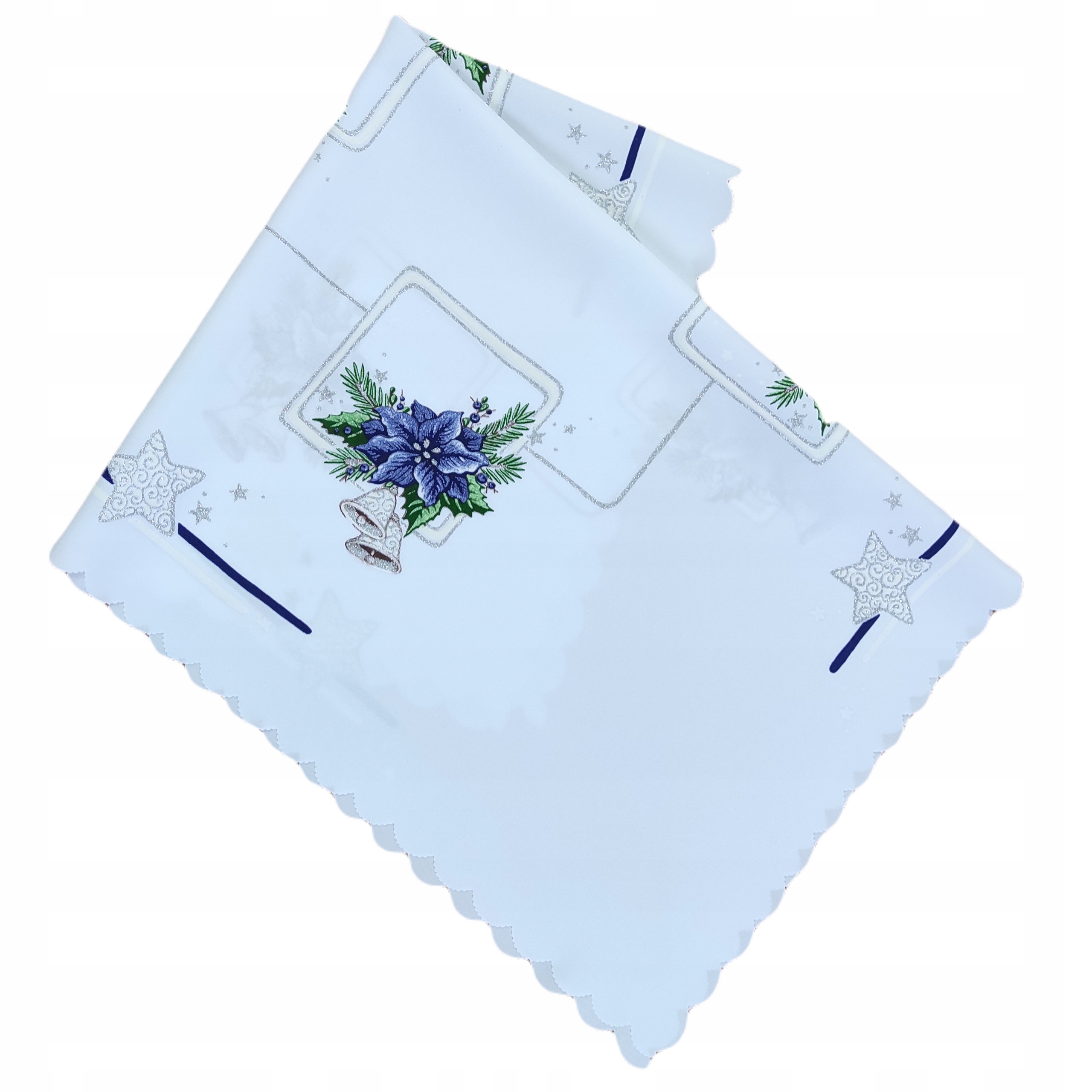 

Serweta Świąteczna 70 x 70 cm biało-szafirowa