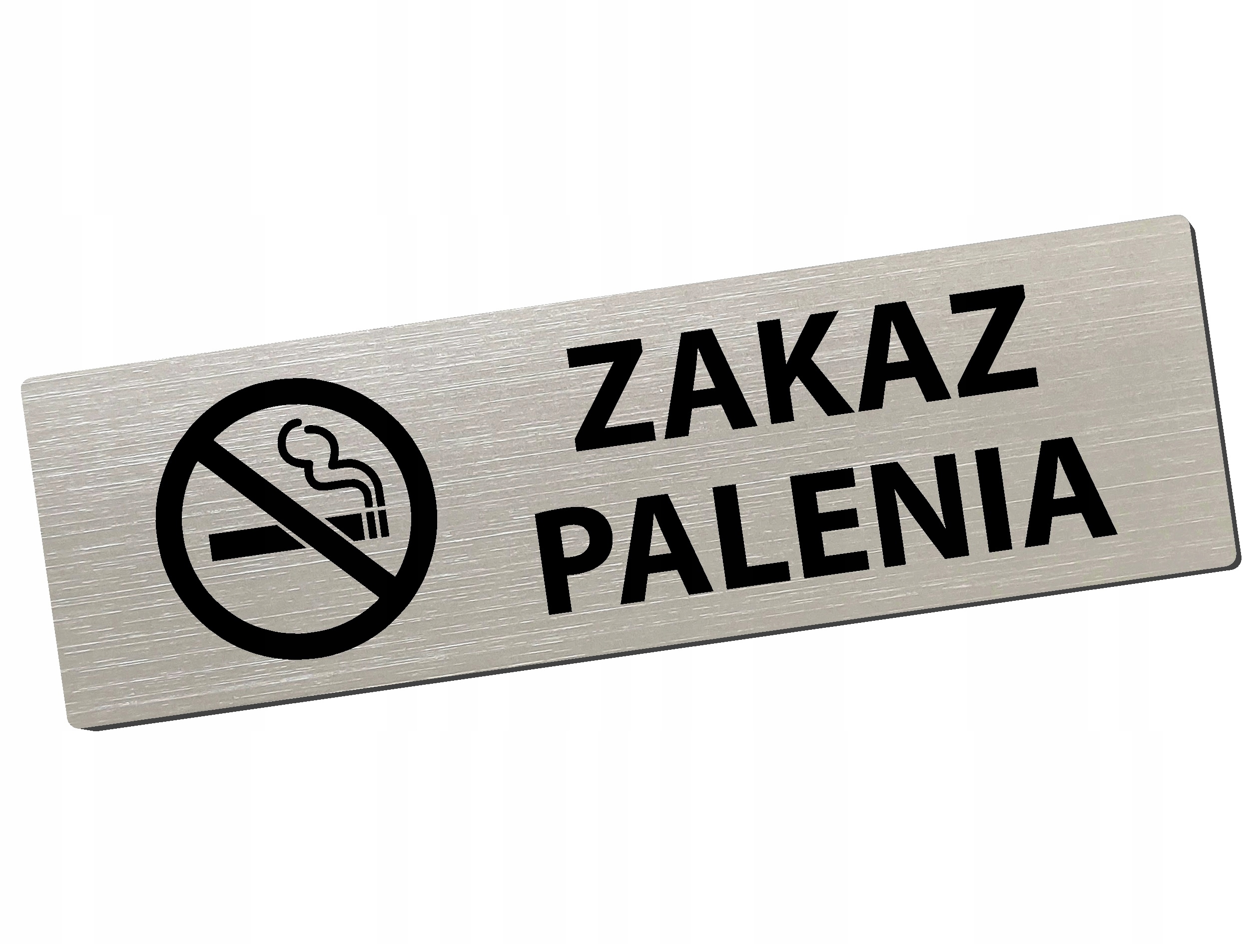 

Tabliczka Zakaz Palenia samoprzylepna srebrna 20X6
