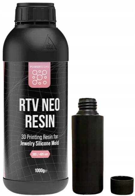 Uv pryskyřice PowerResins Rtv Odolná Trvanlivá 0,1 kg 0,1 l pro 3D tiskárnu