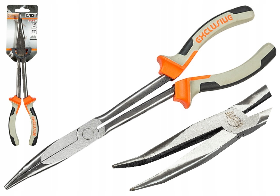 

Szczypce Długie 280mm Wygięte Odgięte 20° Richmann