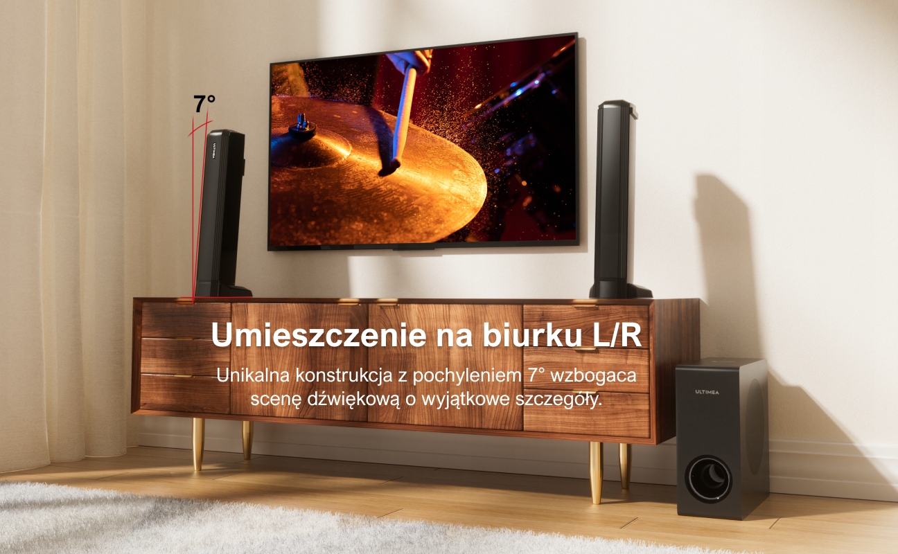 "Soundbar Ultimea Apollo S50 4.1ch, 200 W" Wysokość produktu 7 cm