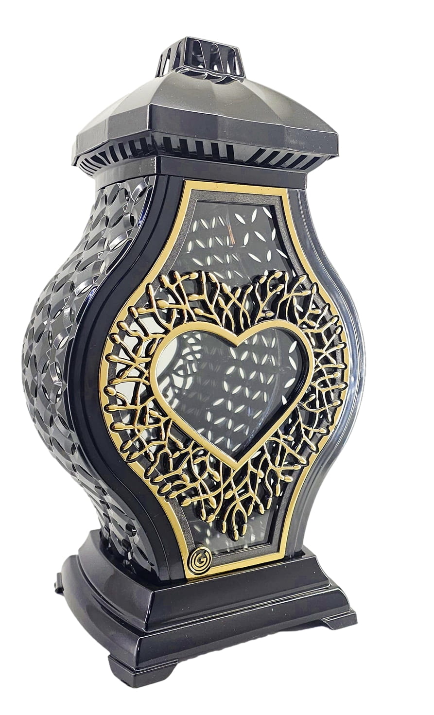 Znicz Waza Lampion Glamur Waza Rattan Duża Serce 37cm