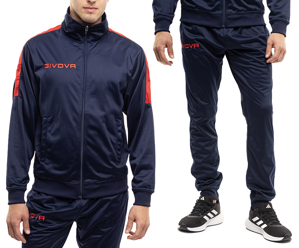 Sportovní komplet Givova Teplákovka Tréninkový set Mikina Kalhoty Pohodlné vel. XL