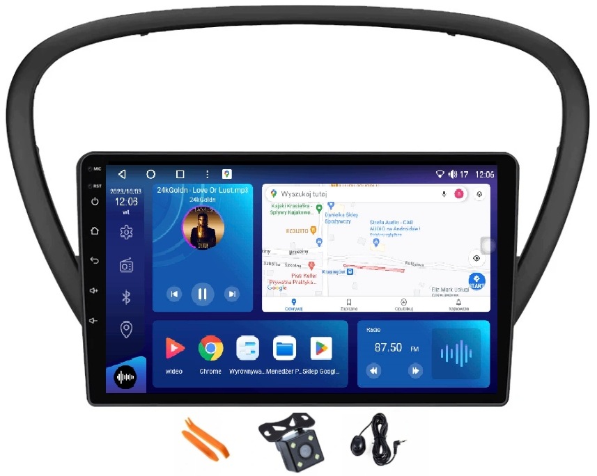 Radio Android Navigácia Peugeot 607 04-10 4/64GB Lte 4G CarPlay Gps