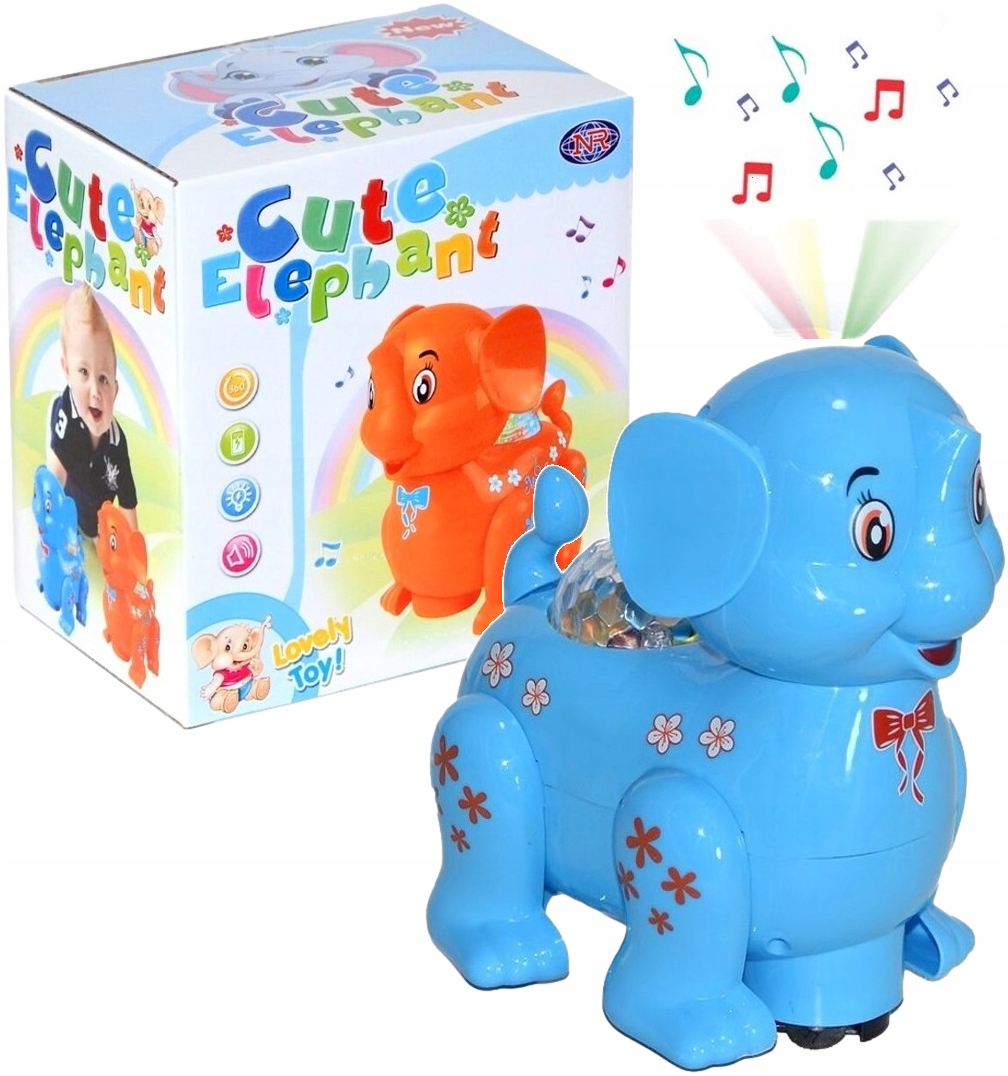 

Projektor Słonik Interaktywny Muzyczny Świecący