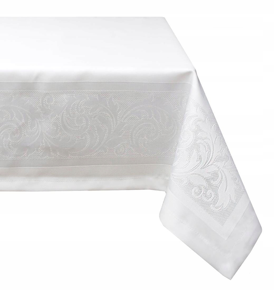 

Obrus plamoodporny Biały 140x350 Mesa Laura
