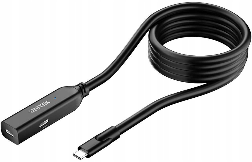 Unitek Usb-c prodlužovací kabel 10 Gbps 5 m, černý